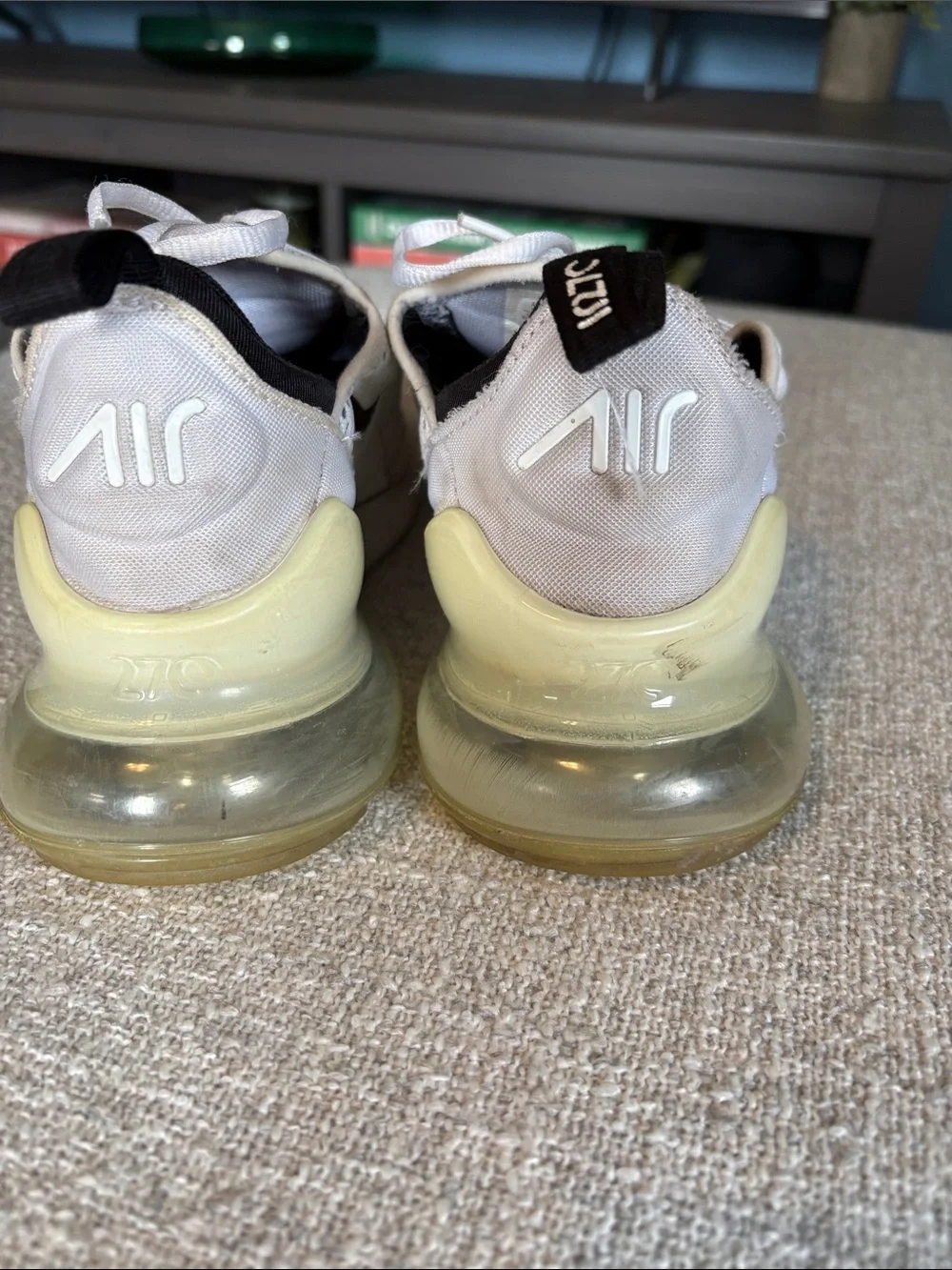 Nike White and Black Running Sneakers